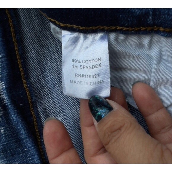 Decibel Stacked With Gusset Jeans Patched Distressed Ice Wash Denim Men’s 30x35 - Picture 14 of 16